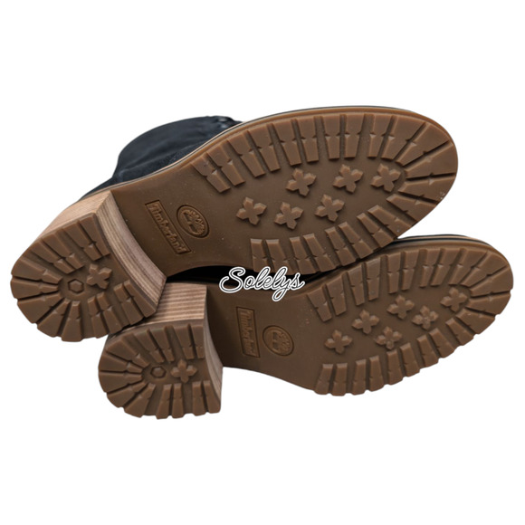 Timberland Sienna High Waterproof Mid Black Suede Leather Lace Up Heel Boot 6.5 - Picture 6 of 9